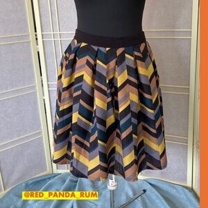 Multi-Coloured Midi Skirt